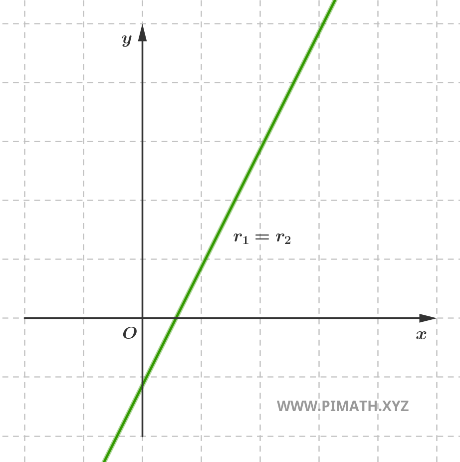 Gráfico que Representa dos Rectas Coincidentes